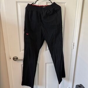 Dickies Black Unisex Scrub Pants with Elastic Waist